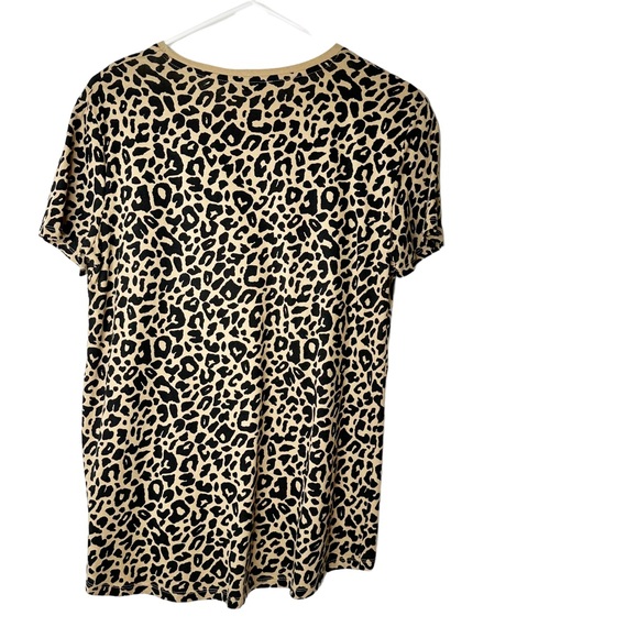 Zara Leopard Tee Medium High Low Hem - Picture 4 of 5